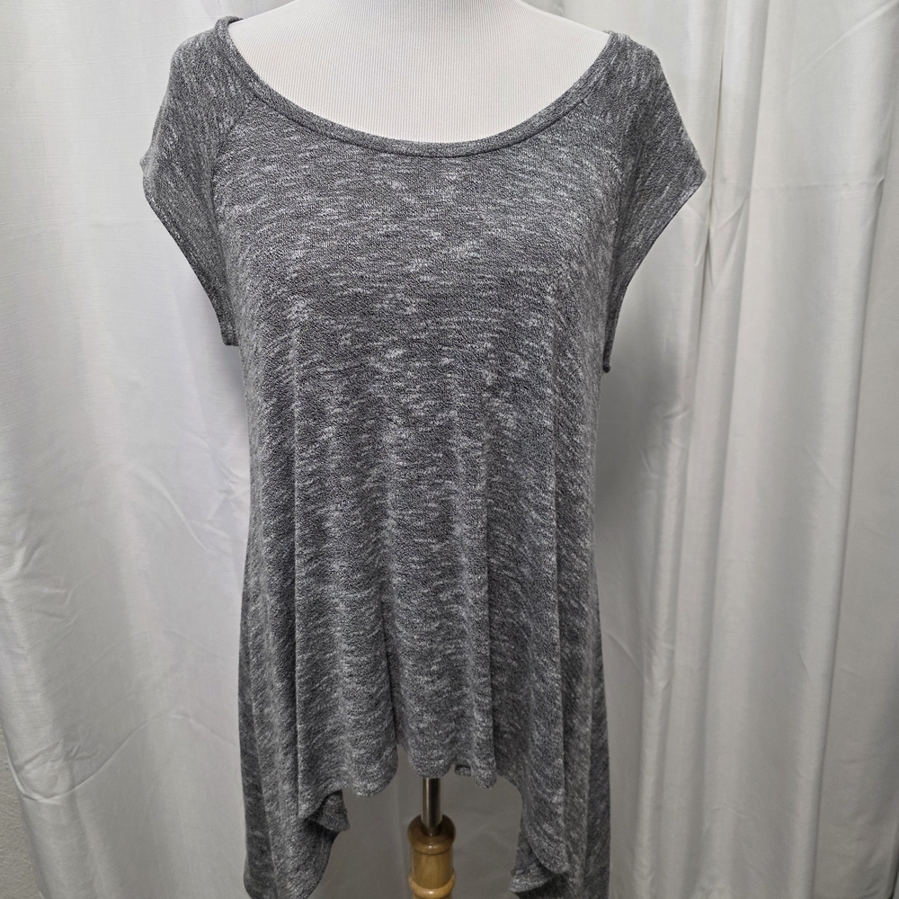 Mossimo Supply Co. Heather Gray Short Sleeve Top